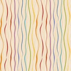 Retro seamless pattern Color wavy lines