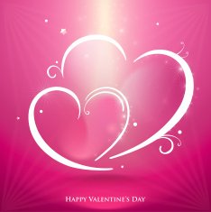Vector card with 2 hearts
