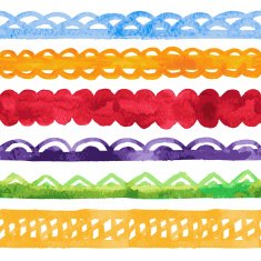 Collection of watercolor vector brushes N5