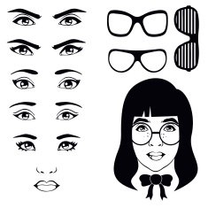eye set girl character