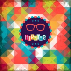 Hipster Background In Retro Style N15