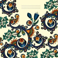 Vector floral decorative background N36