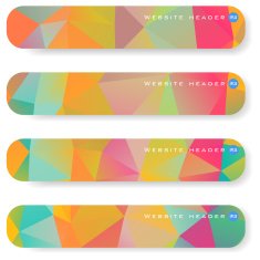 Abstract mosaic banners N13