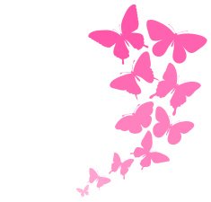 background with a border of butterflies flying N8