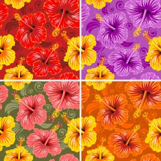 Hibiscus seamless pattern N4