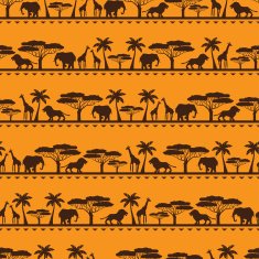 African ethnic seamless pattern in flat style
