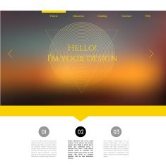 Blurred web design template N11