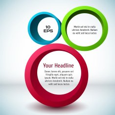 Colorful 3D circle background N7