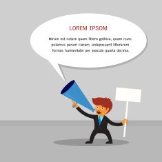 Businessman Megaphone Marketing