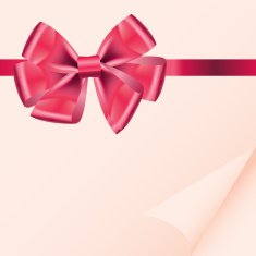 background with bow on realistic paper vector illustration N4
