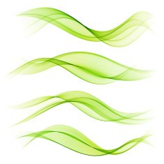 Set of color smoke wave