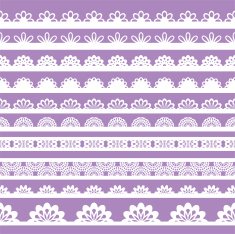 Set of beautiful lace vector trims N14