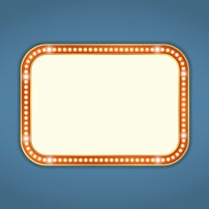 Retro Banner with Lights