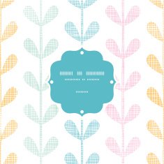 Abstract textile colorful vines leaves frame seamless pattern background