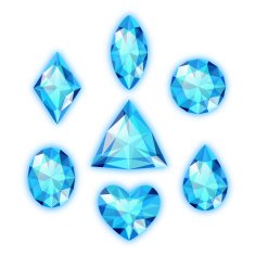 Set of colored gems N4