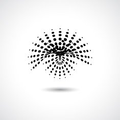 abstract black dots shape