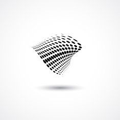 abstract black wave dots pattern background
