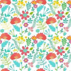 Seamless floral vector pattern - scandinavian style N11