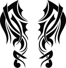 Graphic design Tribal tattoo wings