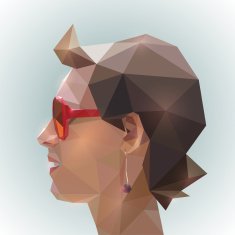 Young woman in origami style N4