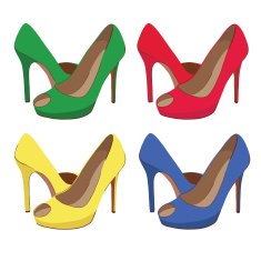 Set of retro shoes