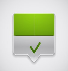 Vector metal menu pointer