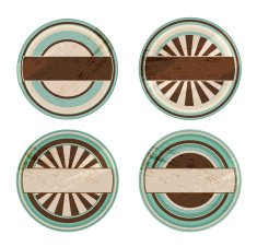 Vector grunge labels