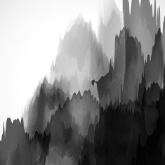 abstract black and white Chinese painting mountain background N3