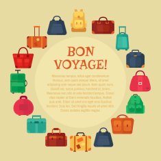 Flat travelling poster