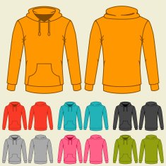 Set of templates colored sweatshirts for women N2