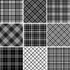 Set of seamless tartan patterns N16