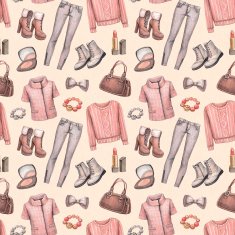 Watercolor fashion pattern N2