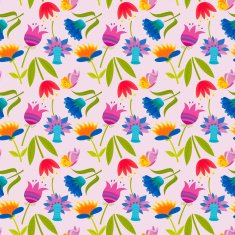 Floral Pattern with Butterflies N2