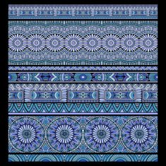 ethnic seamless stripes background set N2
