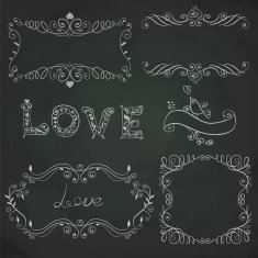 Hand drawn vignettes on the board N2