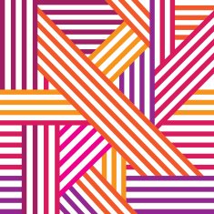 Abstract seamless pattern Colored intersecting lines Vector