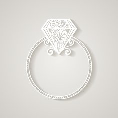 Vector Wedding Ring with Diamond N4
