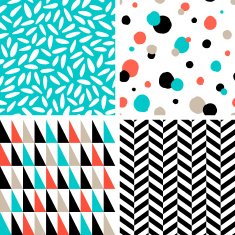 Set of abstract seamless patterns N26