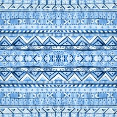 Seamless geometric pattern in aztec style