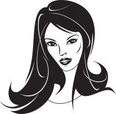 Modern girl with a new hairstyle