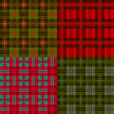 Set plaid patterns tartan fabric textile vector