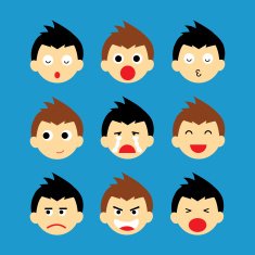 face emotions vector cartoon N2