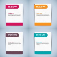Set of abstract vector modern flyer