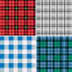 Retro Seamless Checked Fabric Pattern