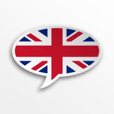 3d speech bubble - England flag