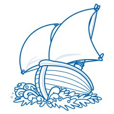 Cartoon Sailboat N3