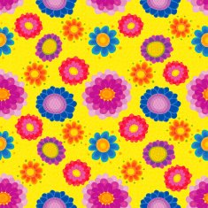 Floral Pattern (Colorful Daisies)