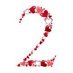Number of hearts vector illustration N9