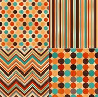 seamless polka stripes and zig zag pattern N3