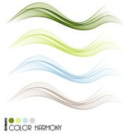Set of color curve lines N7